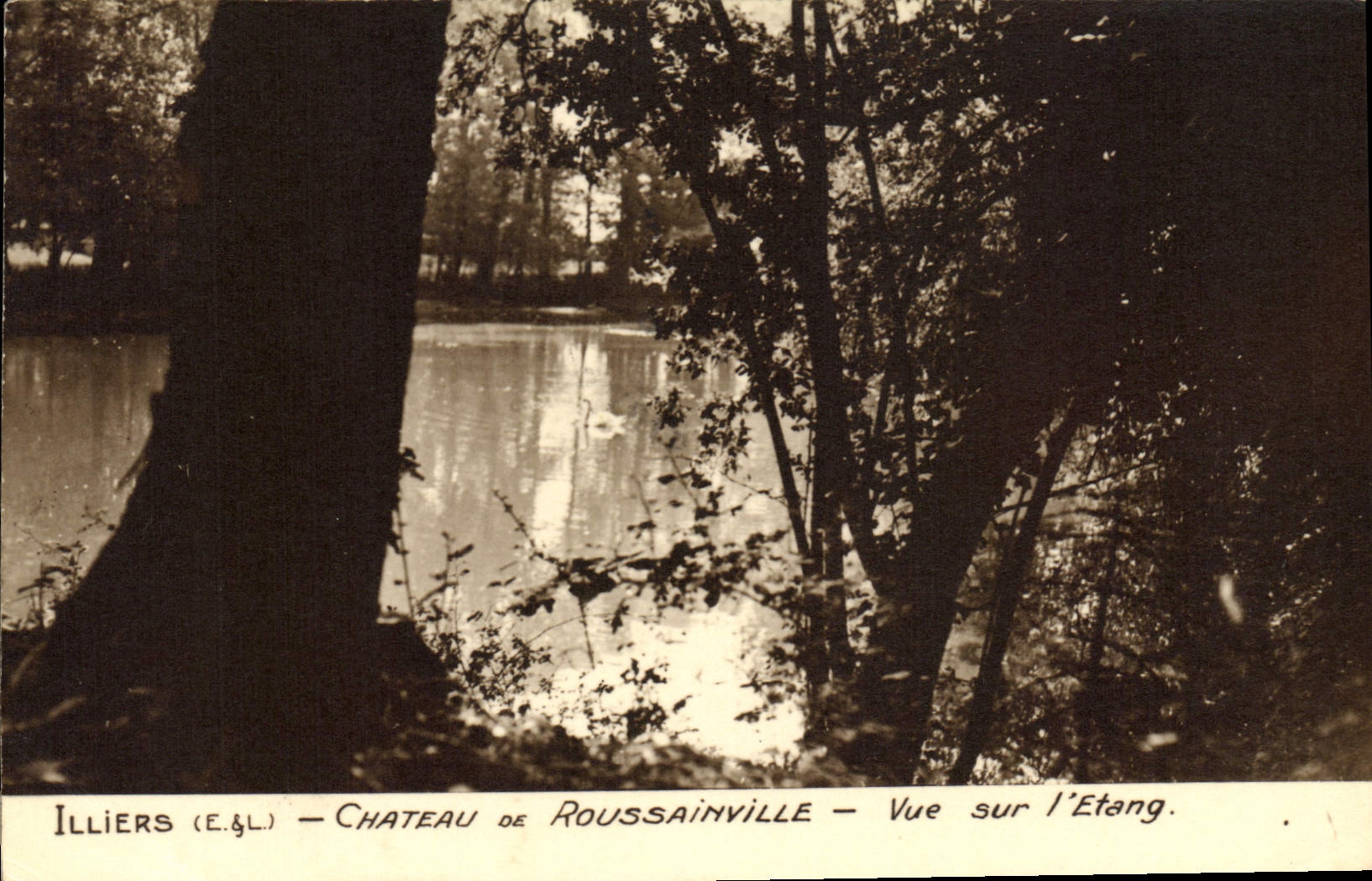 CPA Illiers Chateau de Roussainville vue sur l'Etang 