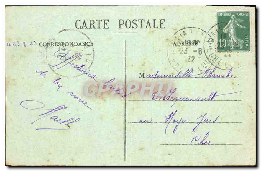 CPA Canal de la Voise et Aqueducs de Maintenon  — Rückseite