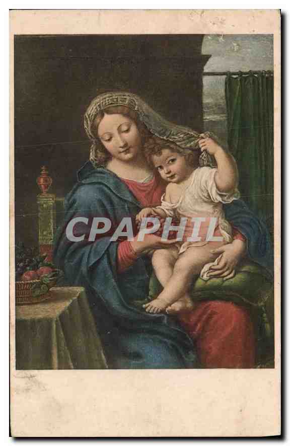 CPA La Vierge a la Grappe Paris Musee Louvre 