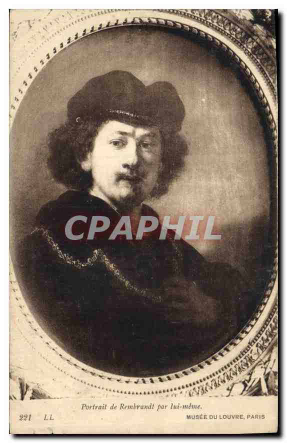 CPA Portrait de Rembrandt par lui meme musee du Louvre Paris 