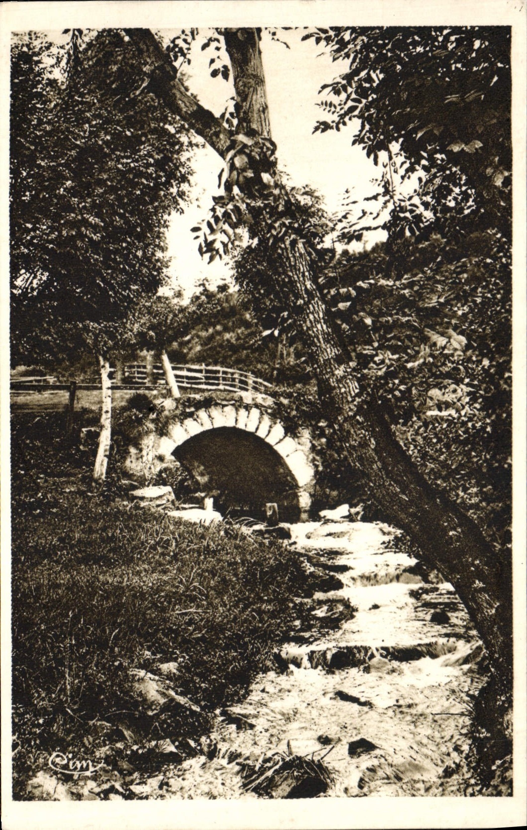 Pont rustique à Poule — Région des Echarmeaux (Rhône) — Héloïse Naccon