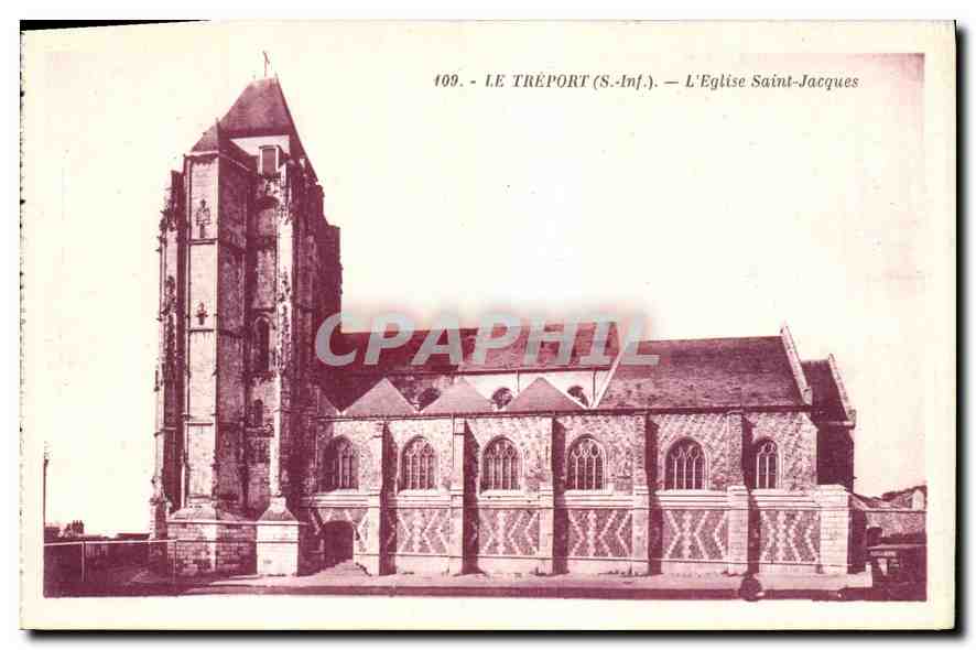 CPA Le Treport l'Eglise Saint Jacques 