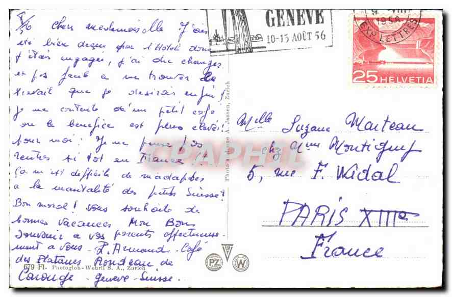 CPA Geneve  — Verso