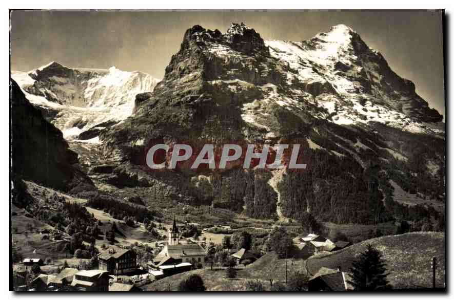 CPA Grindelwald Fiescherhorner hornil u Elger 