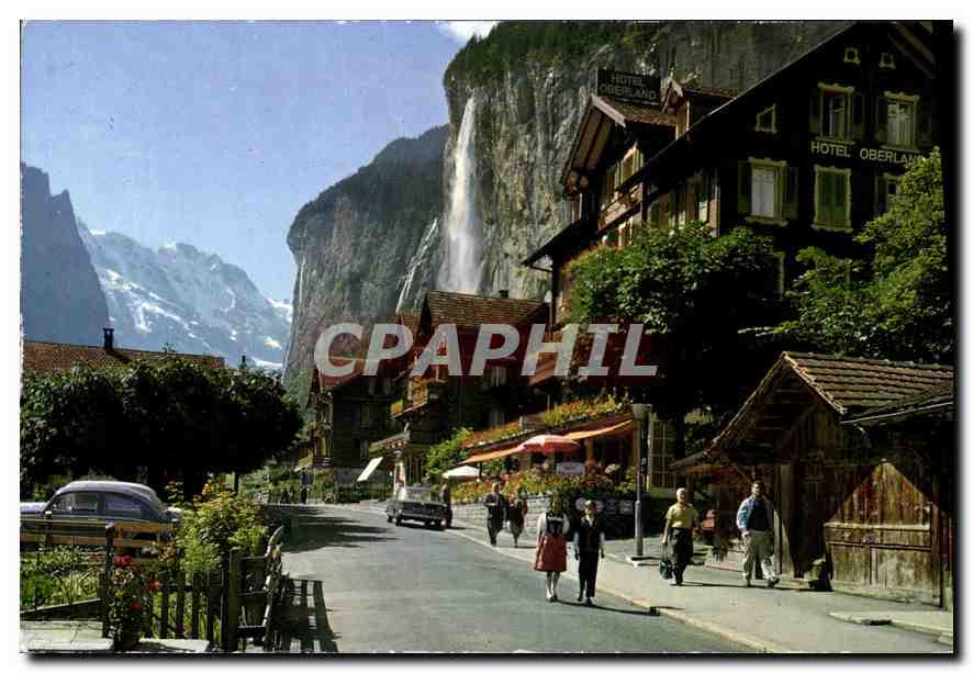 CPA Lauterbrunnen Doripartie mit Staubbach Grosshorn 