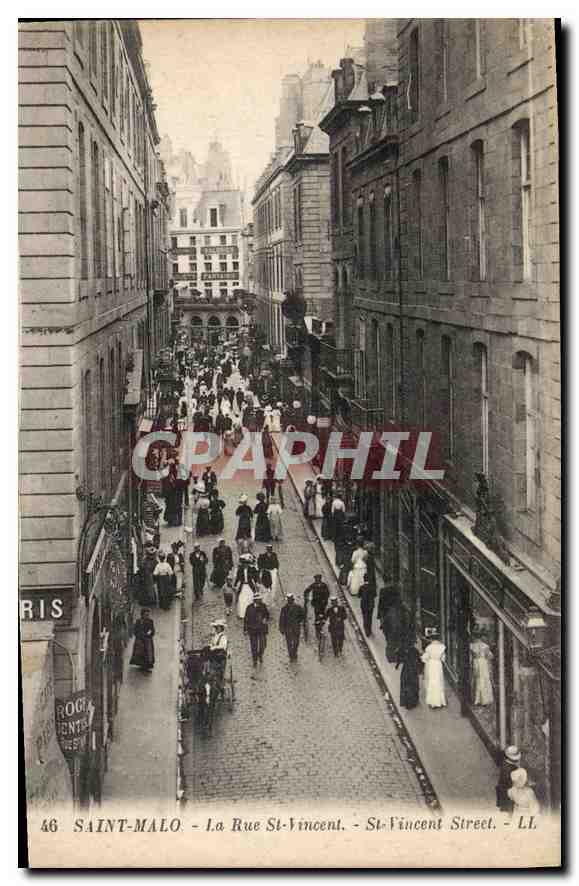 Saint-Malo - La Rue St-Vincent - St-Vincent Street - LL - n°46