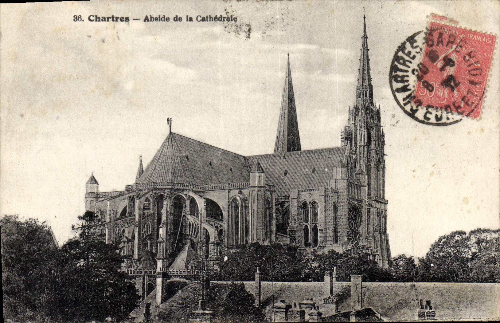 CPA Chartres Abaide de la Cathedrale 
