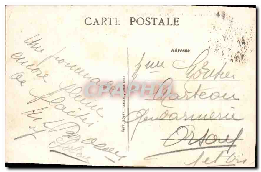 CPA Chartres Abaide de la Cathedrale  — Rückseite