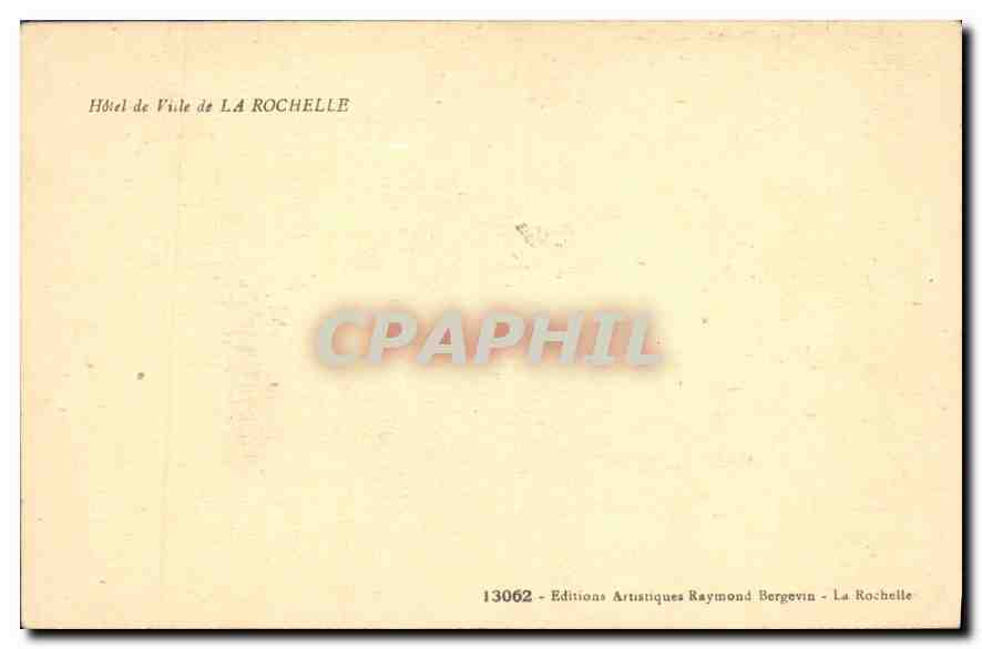 CPA Hotel de Ville de la Rochelle  — Verso