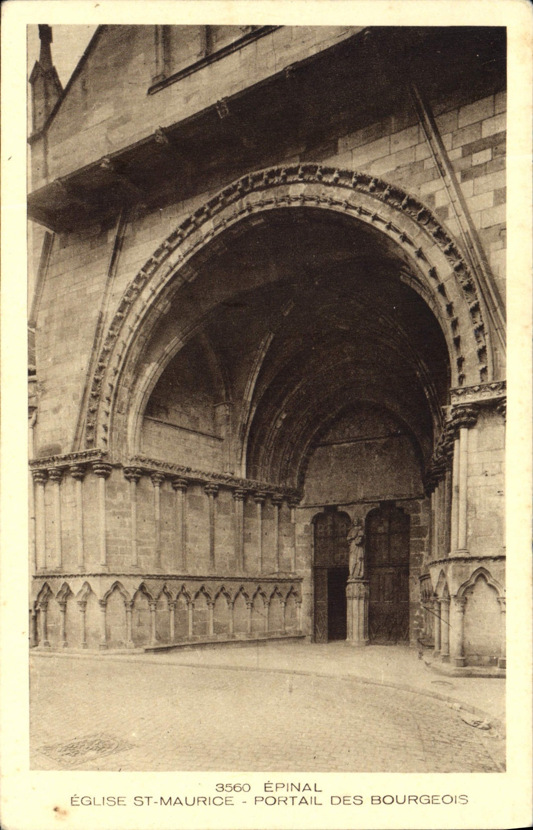 CPA Epinal Eglise ST Maurice Portail des Bourgeois 