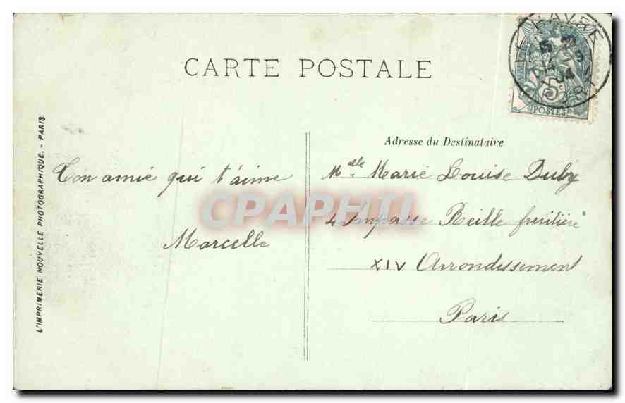CPA Graville La Vierge Noire Granville — Rückseite