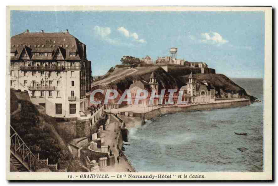 CPA Granville Le Normandy Hotel et le Casino 