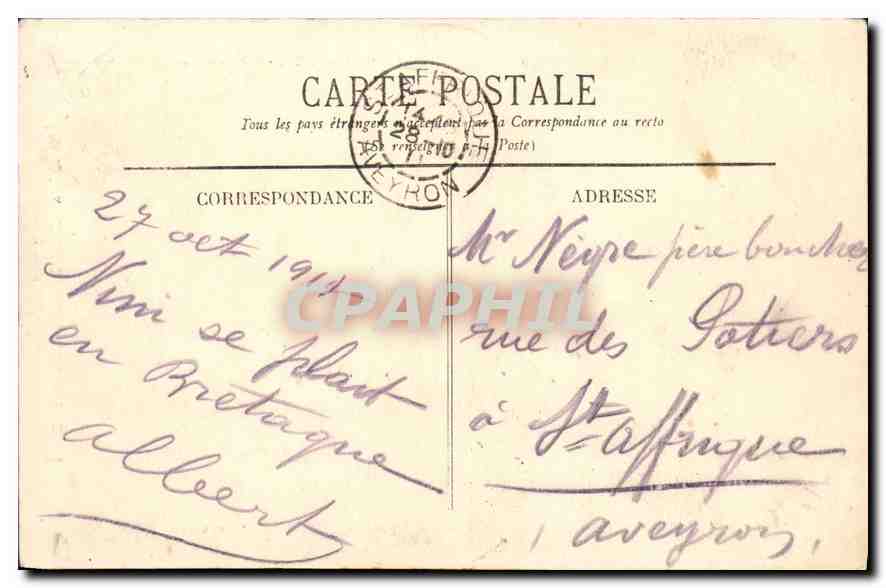 CPA La Basse Normandie Pittoresque Depart pour la noce Folklore — Verso
