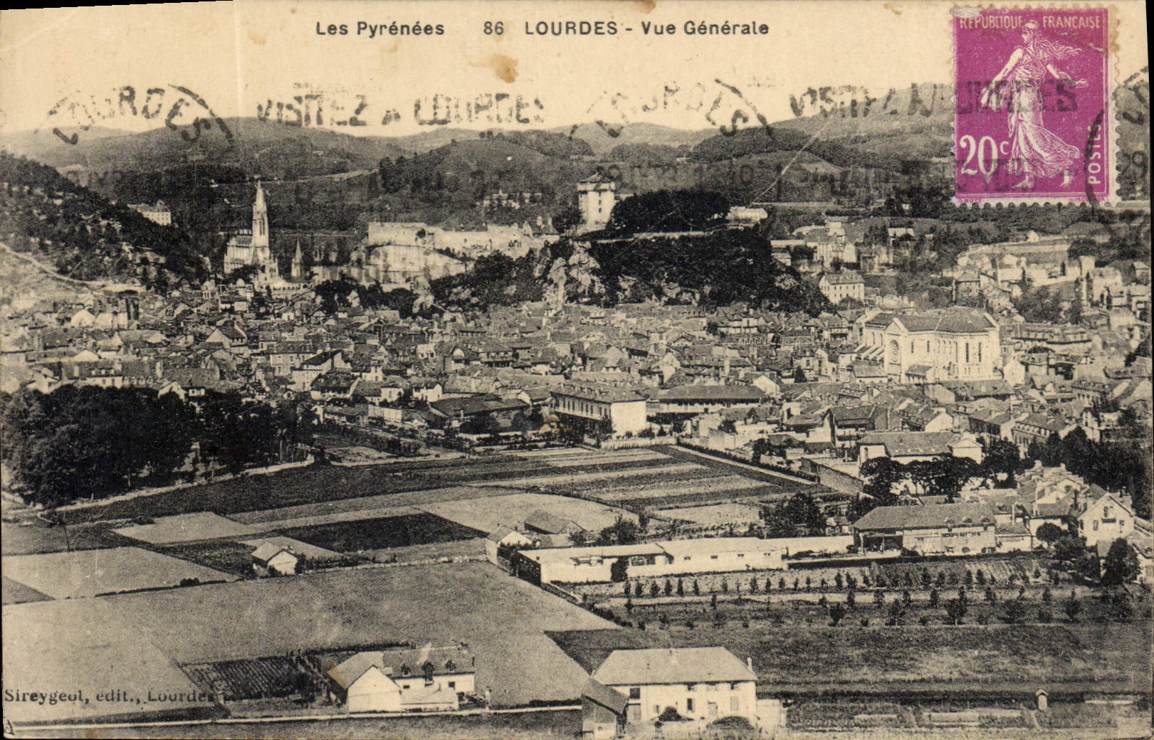 CPA Les Pyrenees Lourdes Vue Generale 