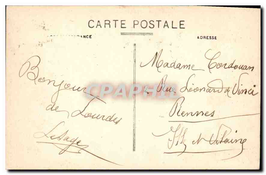 CPA Les Pyrenees Lourdes Vue Generale  — Verso