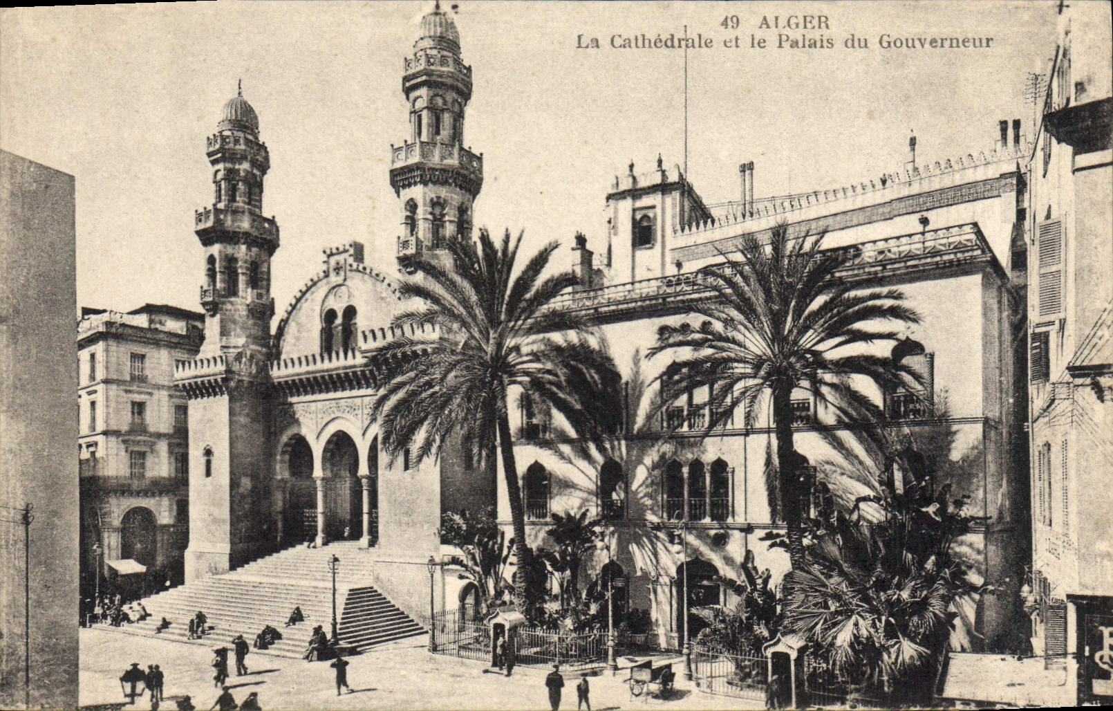 Alger — Die Kathedrale und das Gouverneurspalais — Edition L. & T., Alger