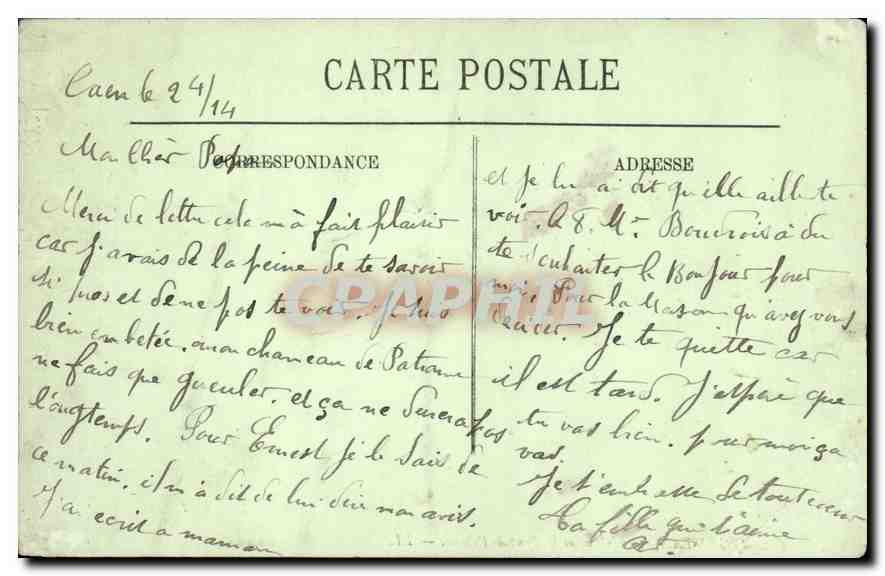 CPA Argentan L'Orne et le Pont de l'Orne  — Rückseite