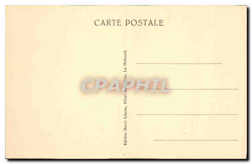 CPA Le Hohneck Vue prise du Kastelberg  — Rückseite