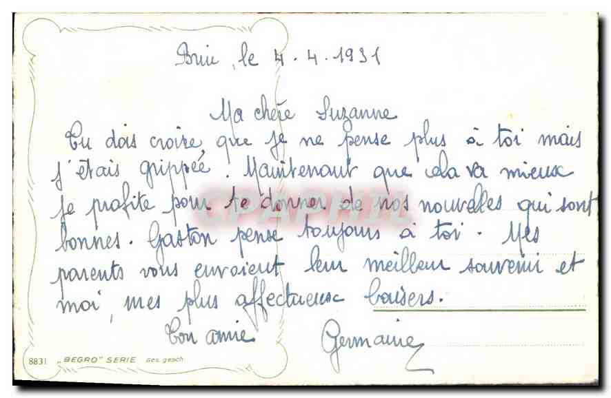 CPA Fantaisie Fleurs Enfant — Rückseite
