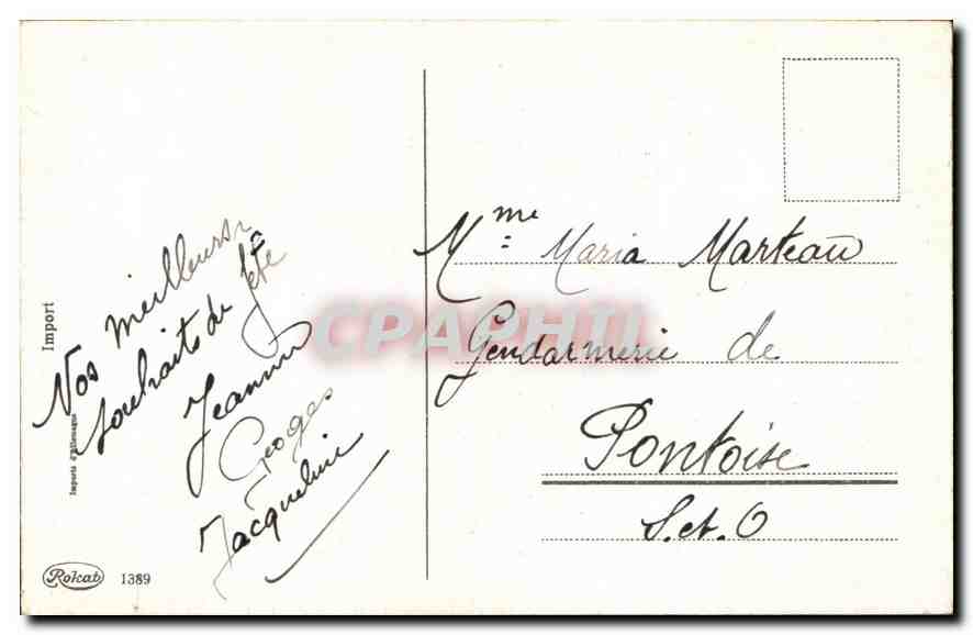 CPA Fantaisie Fleurs — Rückseite