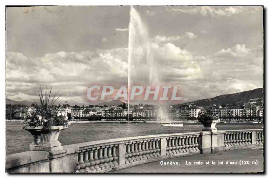 CPA Geneve La rade et le jet d'eau 