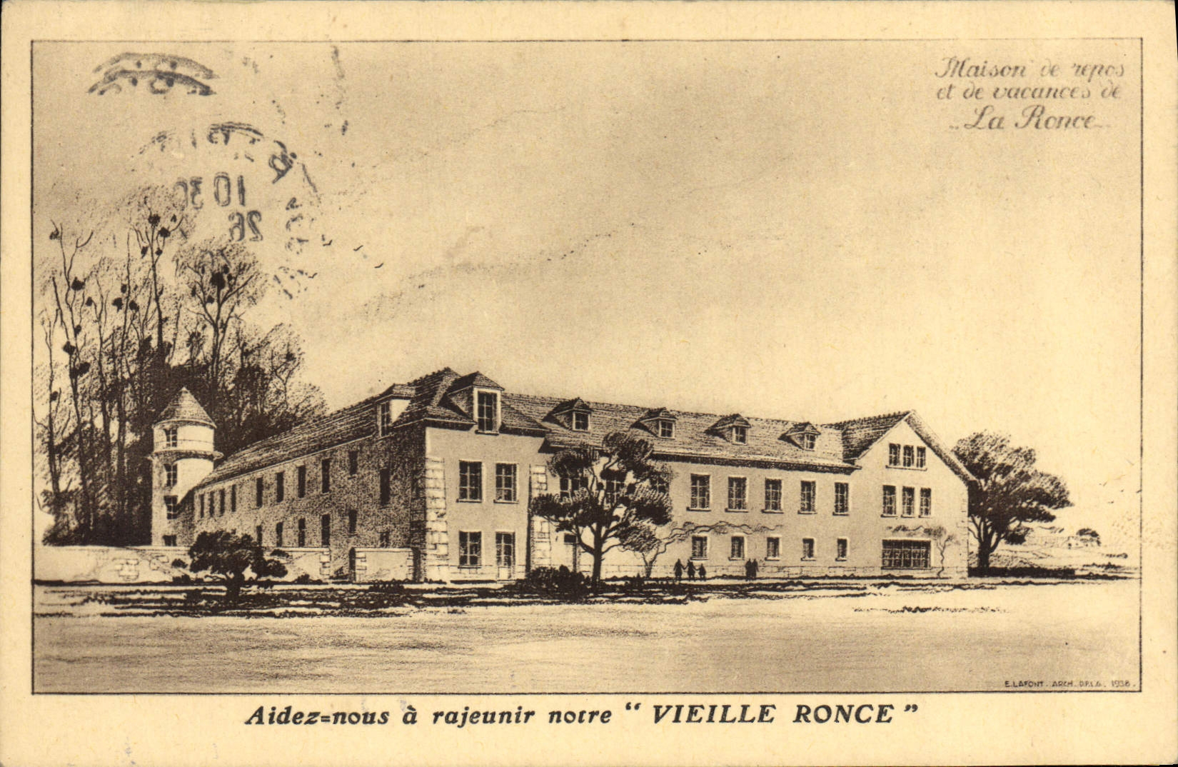 CPA Aidez nous a rajeunir notre vieille Ronce  Vacances