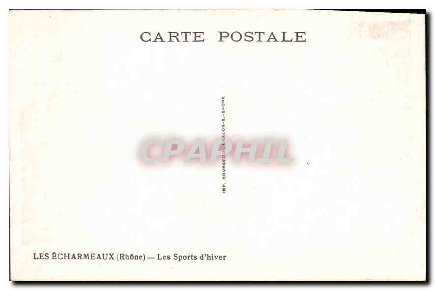 CPA Les Echarmeaux Rhone les Sports d'hiver  Ski — Rückseite