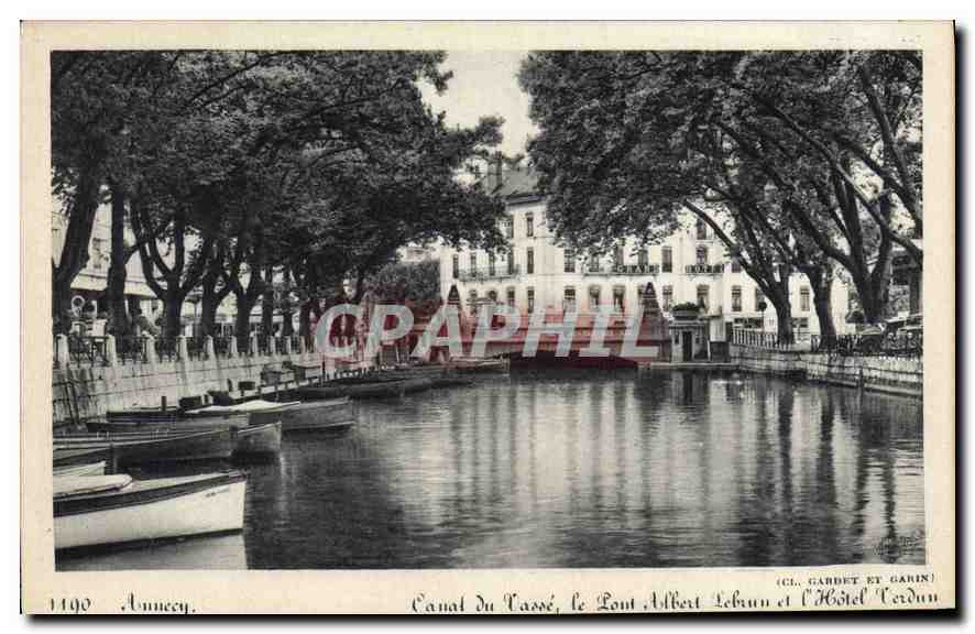 Anneye - Canal du Cassé, the Albert Lebrun Bridge and the Verdan Hotel — (Cl. Gardet et Garin) n°1490
