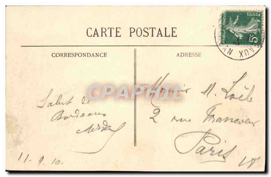 Bordeaux - Place Tourney - BR-65 — Verso