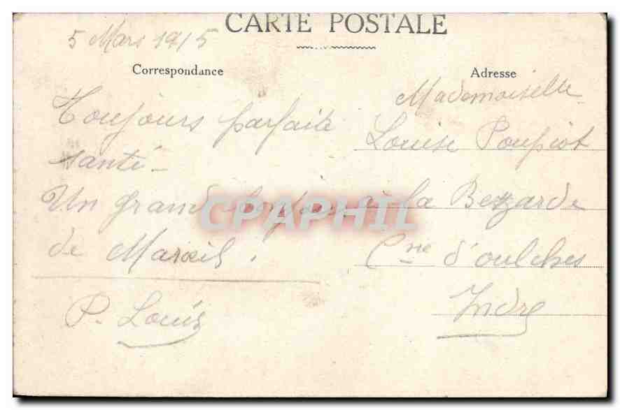 CPA Militaria Guerre de 1914 Pervyse Belgique la maison Communale detruit par le bombardement  — Rückseite