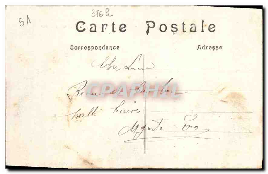 CPA Militaria Bataille de la Marne 6 au 12 sep 1914 Heillz le Maurupt rue de la poste  — Rückseite