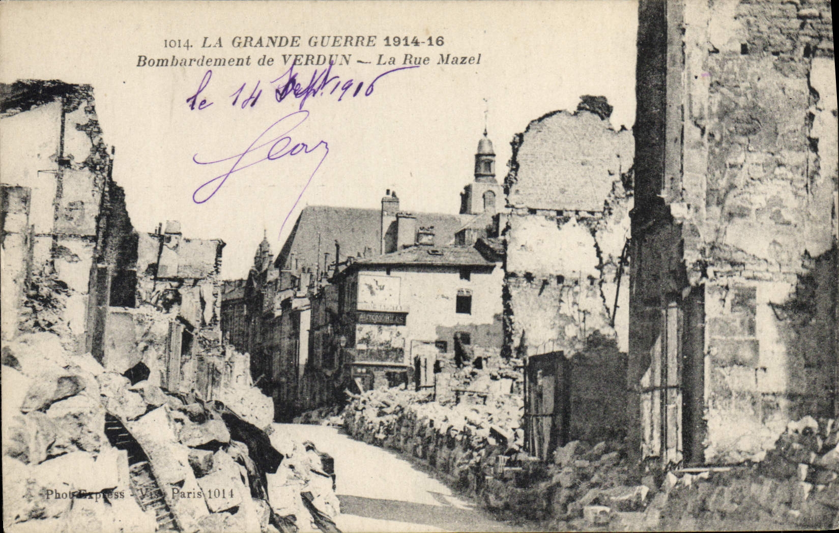 Verdun — Bombardement de la Rue Mazel — Phot'Express, Paris 1014