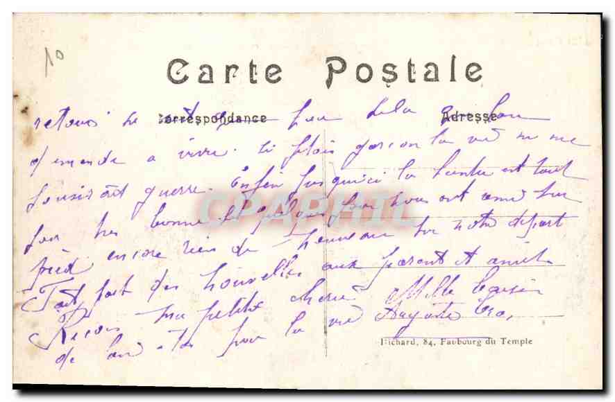 CPA Militaria la grande guerre 1914 15 Mailly le camp Aube maisons bombardees et incendiees sur la r — Rückseite