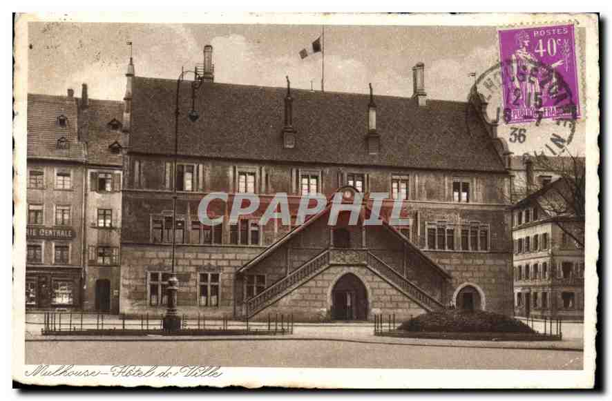 CPA Mulhouse hotel de ville 