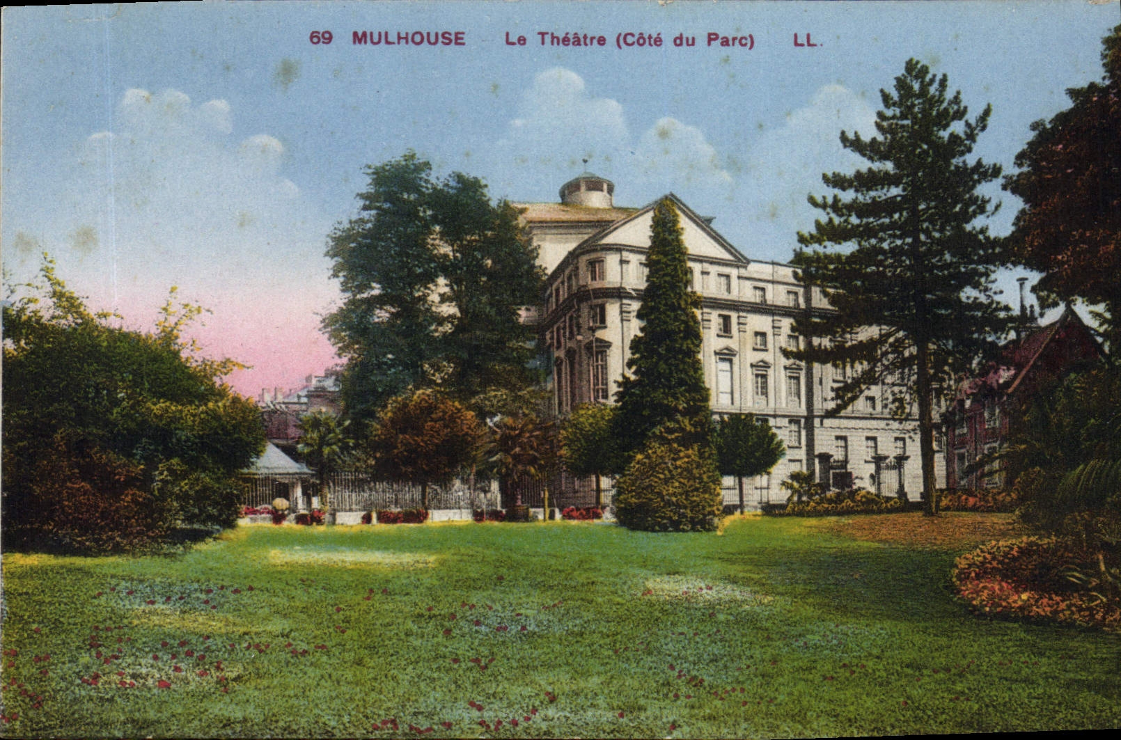 CPA Mulhouse le Theatre Cote du Parc 