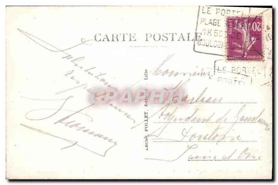CPA Le Portel l'Epi et le Fort de Mleurt  — Rückseite