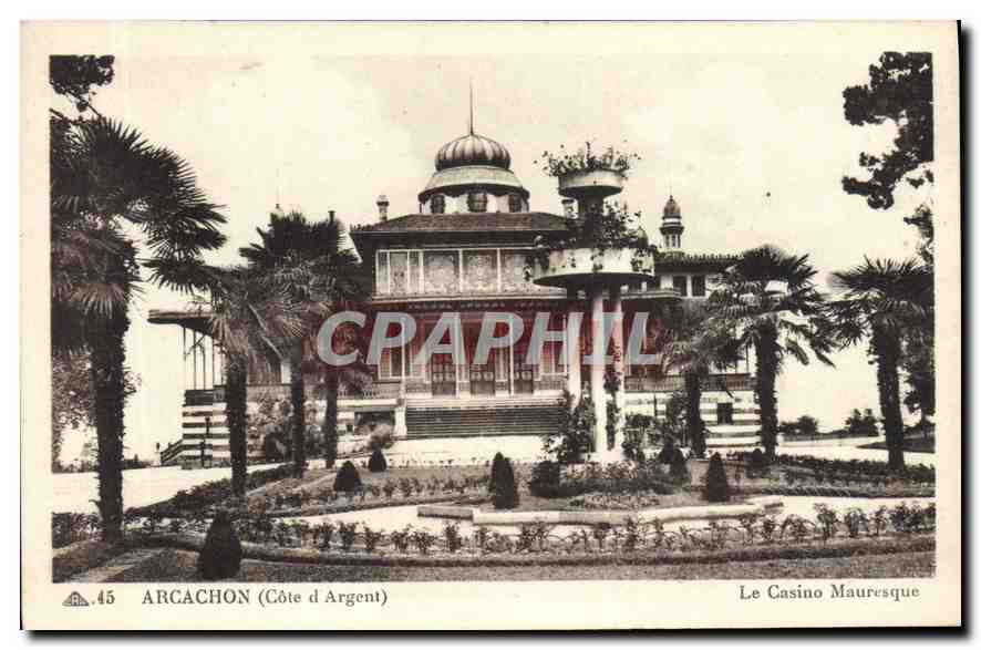 CPA Arcachon Cote d'Argent Le Casino Mauresque 