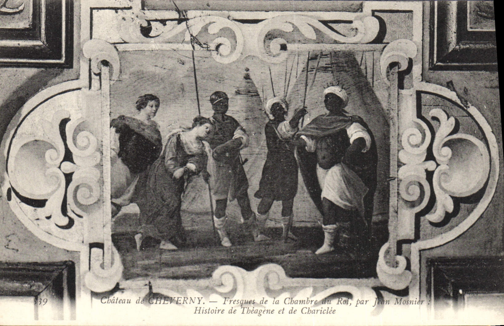 CPA Chateau de Cheverny Fresques de la chambre du roi Jean Monnier Histoire de Theagene et de Charic