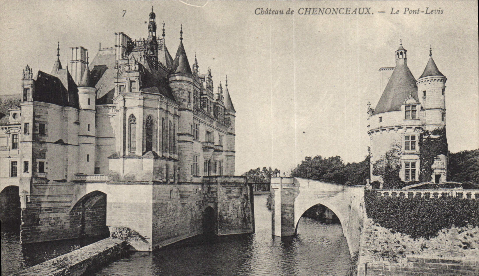 CPA Chateau de Chenonceaux le pont Levis 