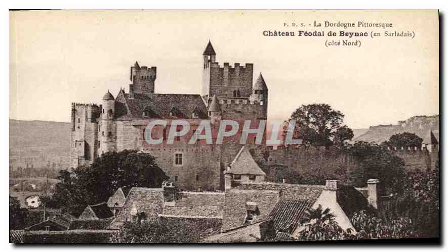 Château Féodal de Beynac — (côté Nord) — P. D. S. - La Dordogne Pittoresque