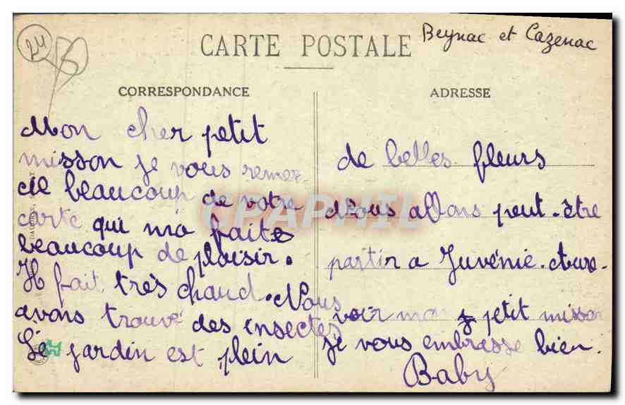 Château de Beynac (en Sarladais) — Le Donjon — P.D.S. La Dordogne Pittoresque — Verso