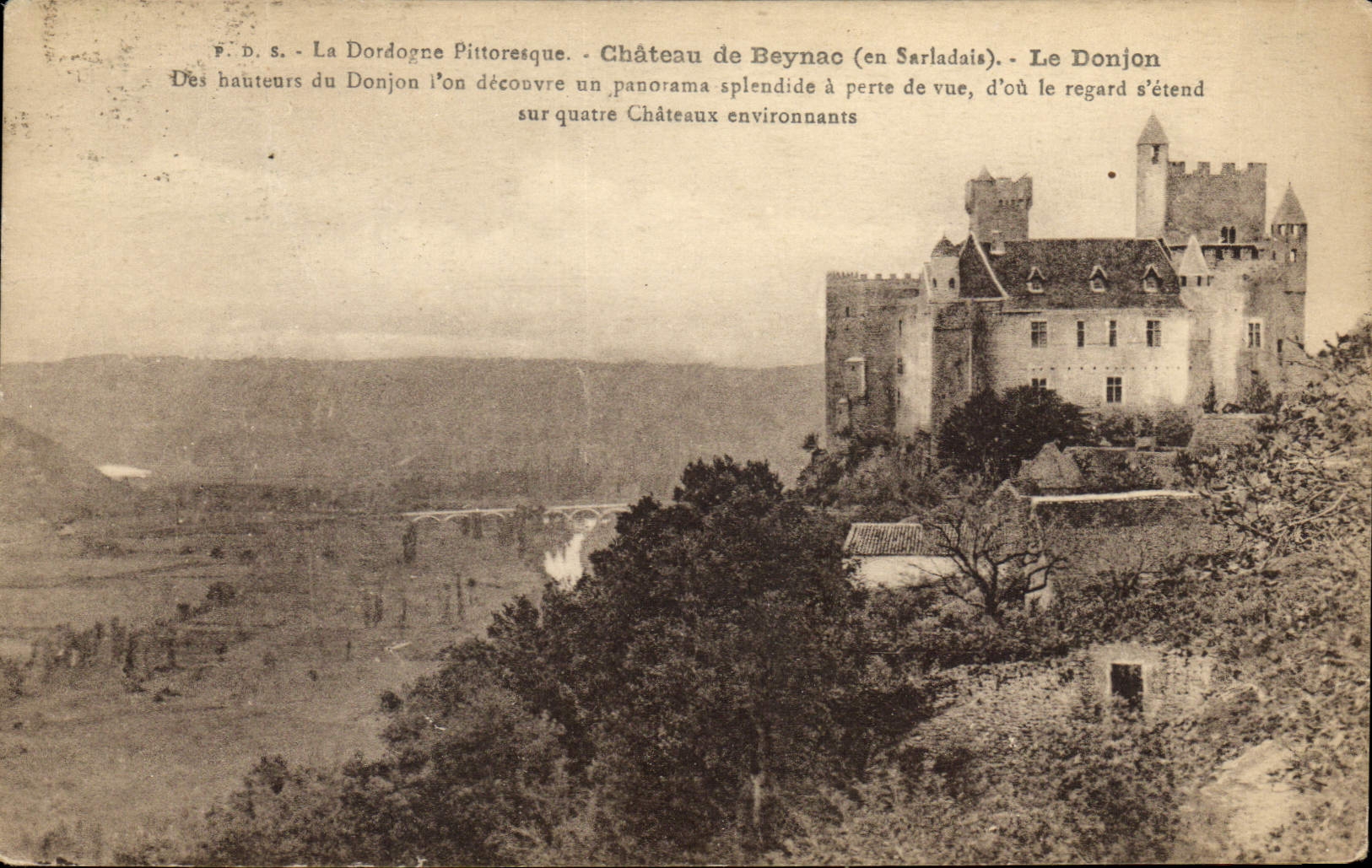 Château de Beynac (in Sarladais) — Le Donjon — F.D.S. La Dordogne Pittoresque