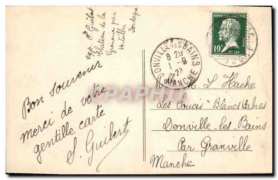 CPA Perigueux Cathedrale Saint Front et bords de l'Isle  — Rückseite