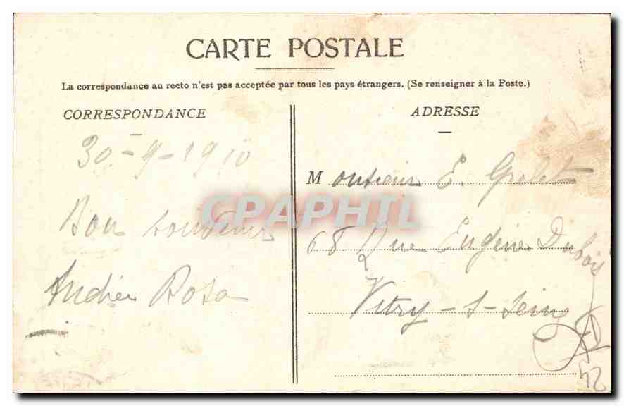 CPA Perigueux Vieil Hotel de Sallegourde  — Rückseite