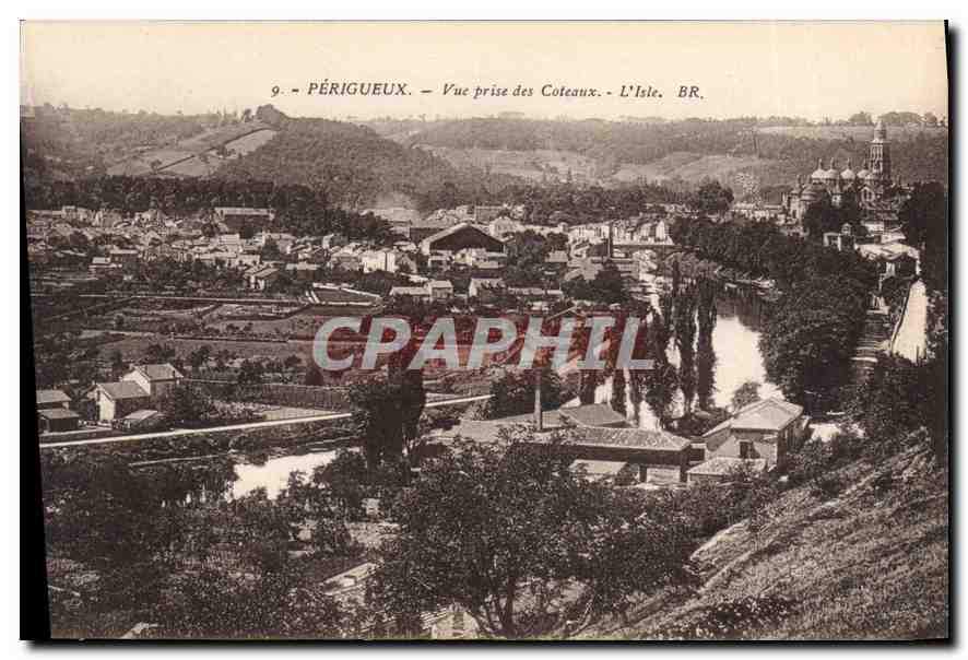 CPA Perigueux Vue prise des Coteaux L'Isle 