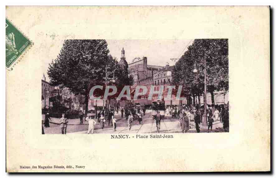 CPA Nancy Place Saint Jean Tramway