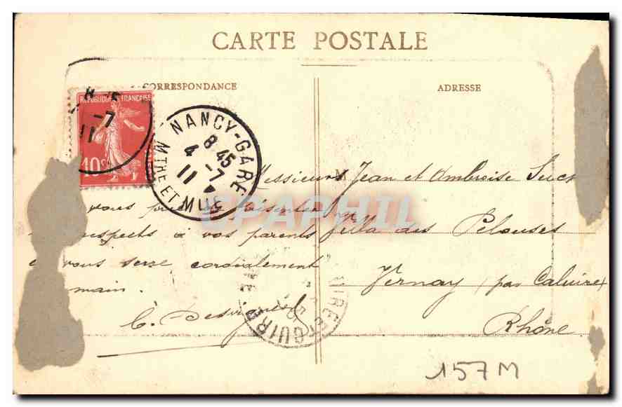 NANCY — Porte de la Craffe — Éditeur non identifié — Verso