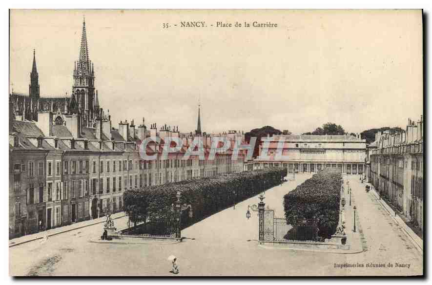 NANCY - Place de la Carrière — Imprimeries Réunies de Nancy, n°35