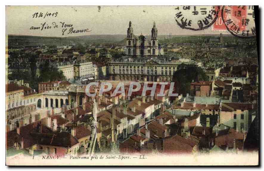 NANCY — Panorama pris de Saint-Epvre — LL.