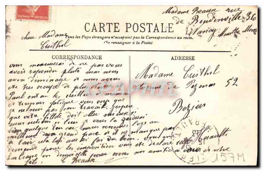 NANCY — Panorama pris de Saint-Epvre — LL. — Reverso